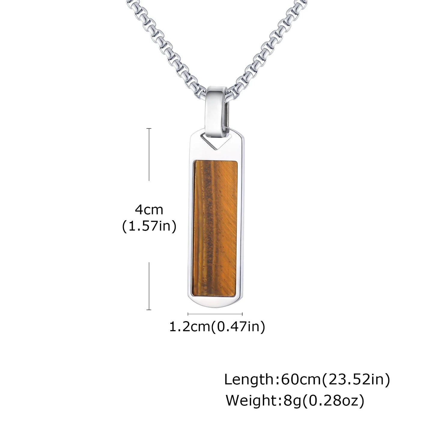 Collier Barre Pierre Naturelle — Style Minimaliste