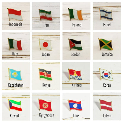 3 Pin's Drapeaux — Amériques