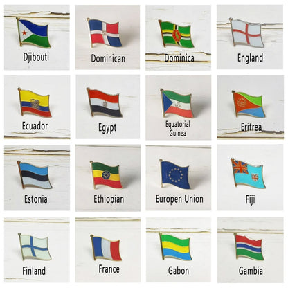 3 Pin's Drapeaux — Amériques