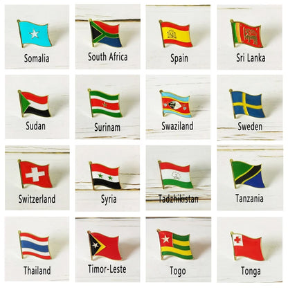 3 Pin's Drapeaux — Amériques
