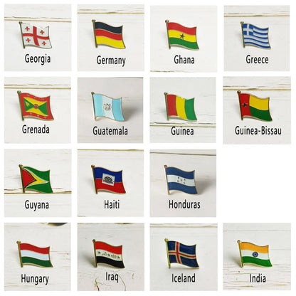 3 Pin's Drapeaux — Amériques