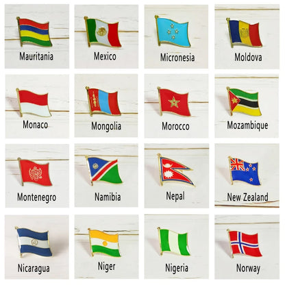 3 Pin's Drapeaux — Amériques