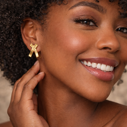 Boucles d’Oreilles Lettre X – Édition Prestige