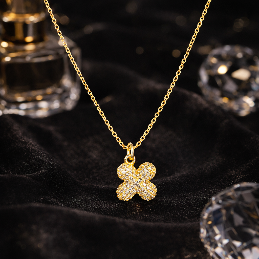 Collier Mini Lettre Luxe – Plaqué Or