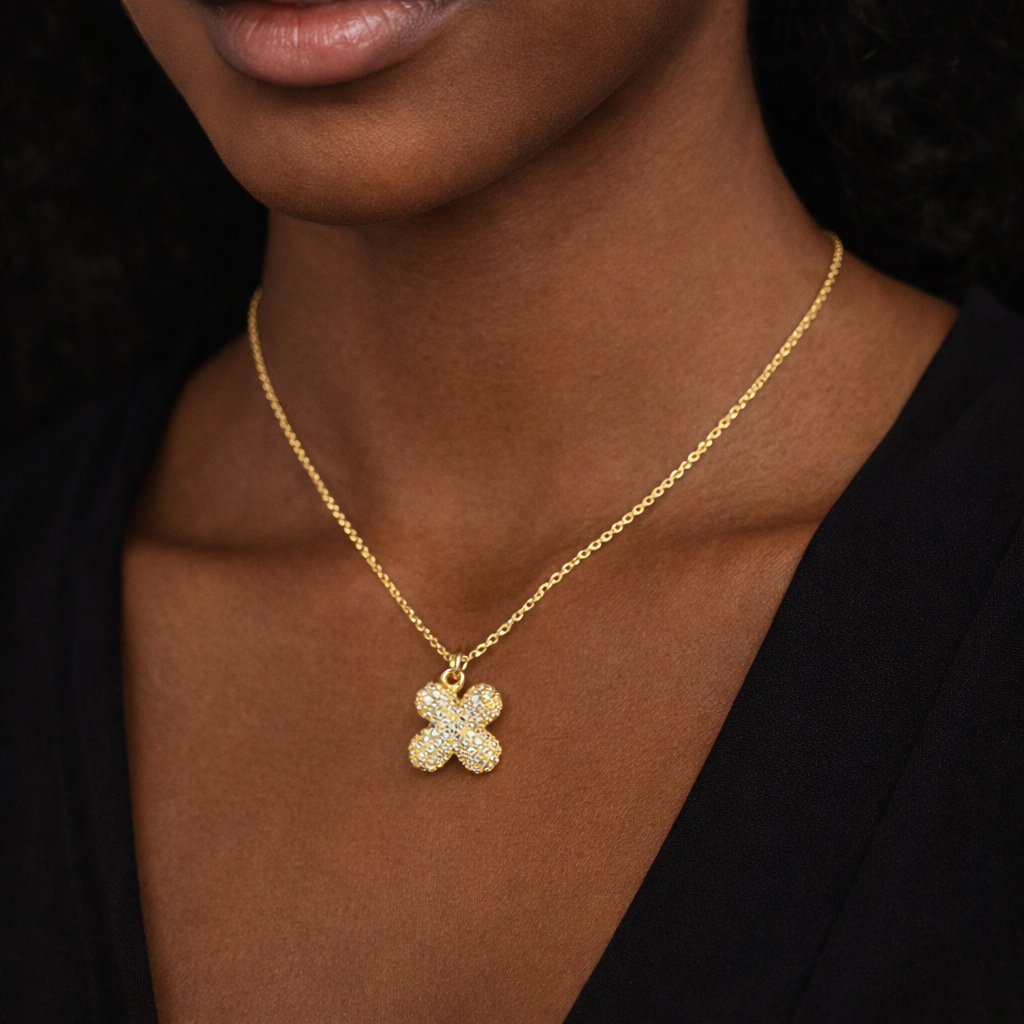 Collier Mini Lettre Luxe – Plaqué Or