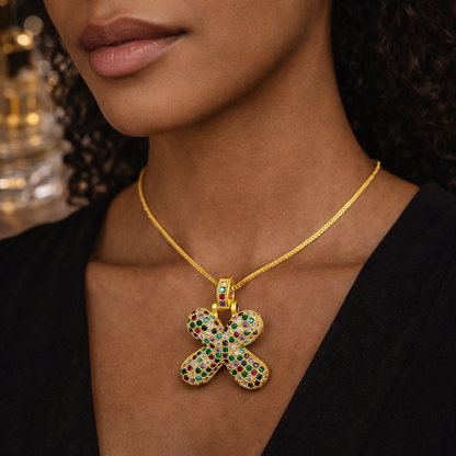 Collier Initiale Arc-en-Ciel – Signature Zircon