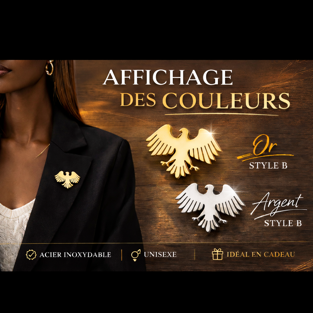Pin's Aigle Impérial – Acier Inoxydable