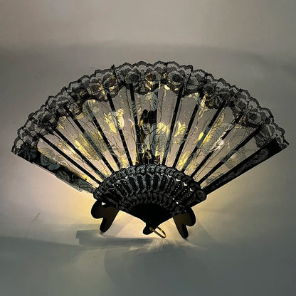 collection d’éventails LED en dentelle scintillante