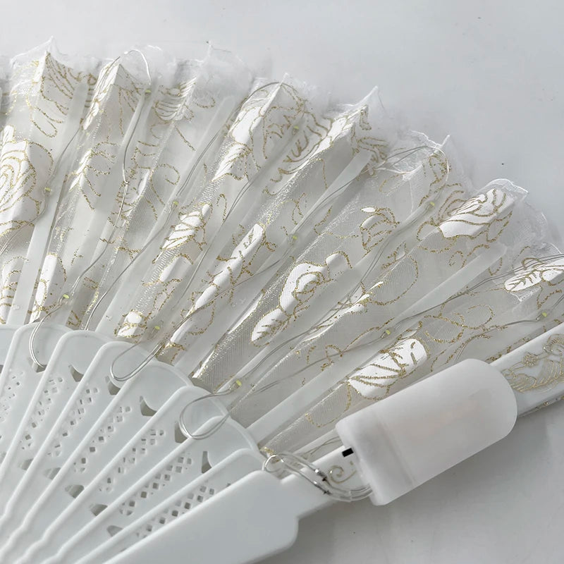 collection d’éventails LED en dentelle scintillante