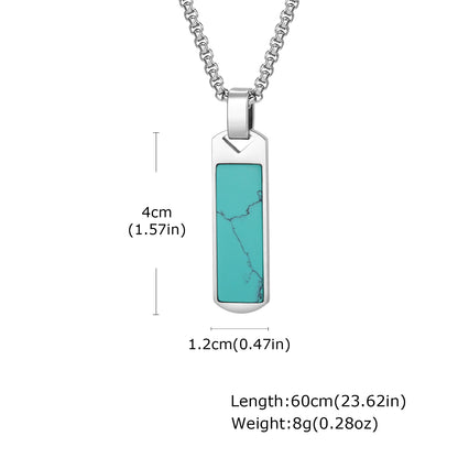 Collier Barre Pierre Naturelle — Style Minimaliste