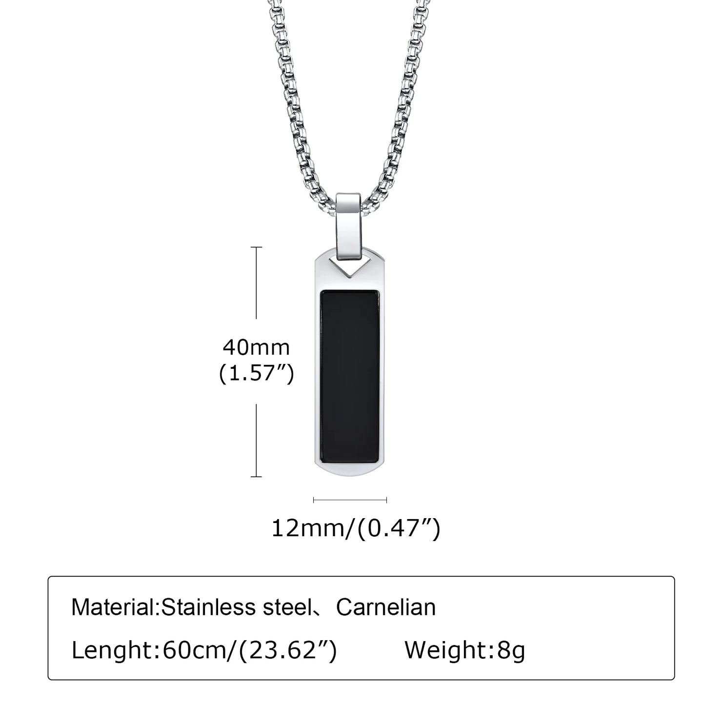 Collier Barre Pierre Naturelle — Style Minimaliste