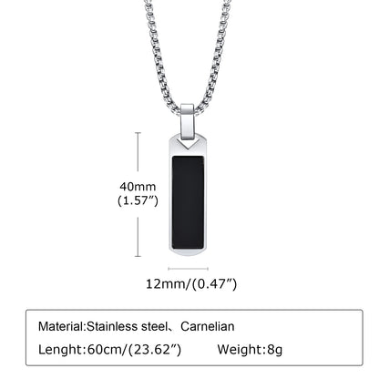 Collier Barre Pierre Naturelle — Style Minimaliste
