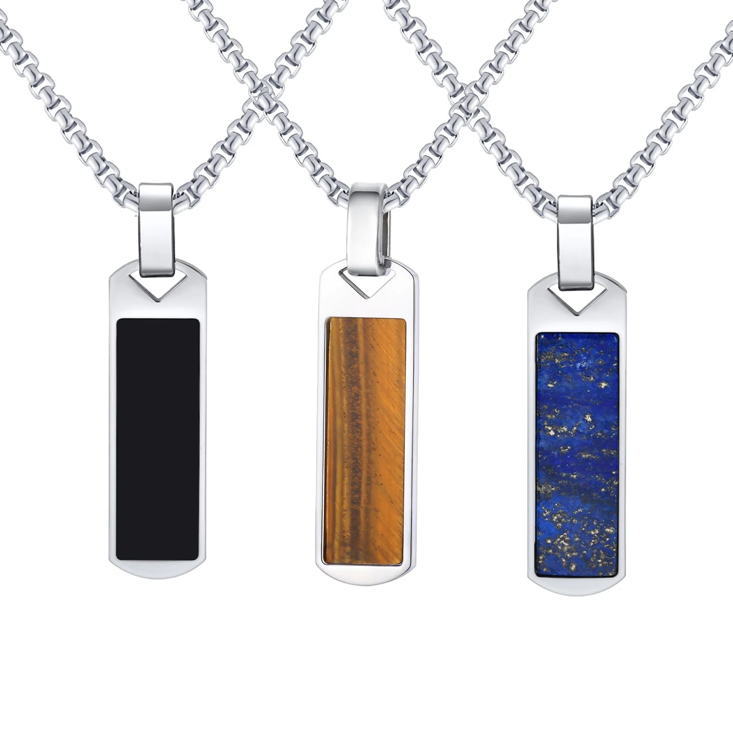 Collier Barre Pierre Naturelle — Style Minimaliste