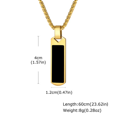 Collier Barre Pierre Naturelle — Style Minimaliste