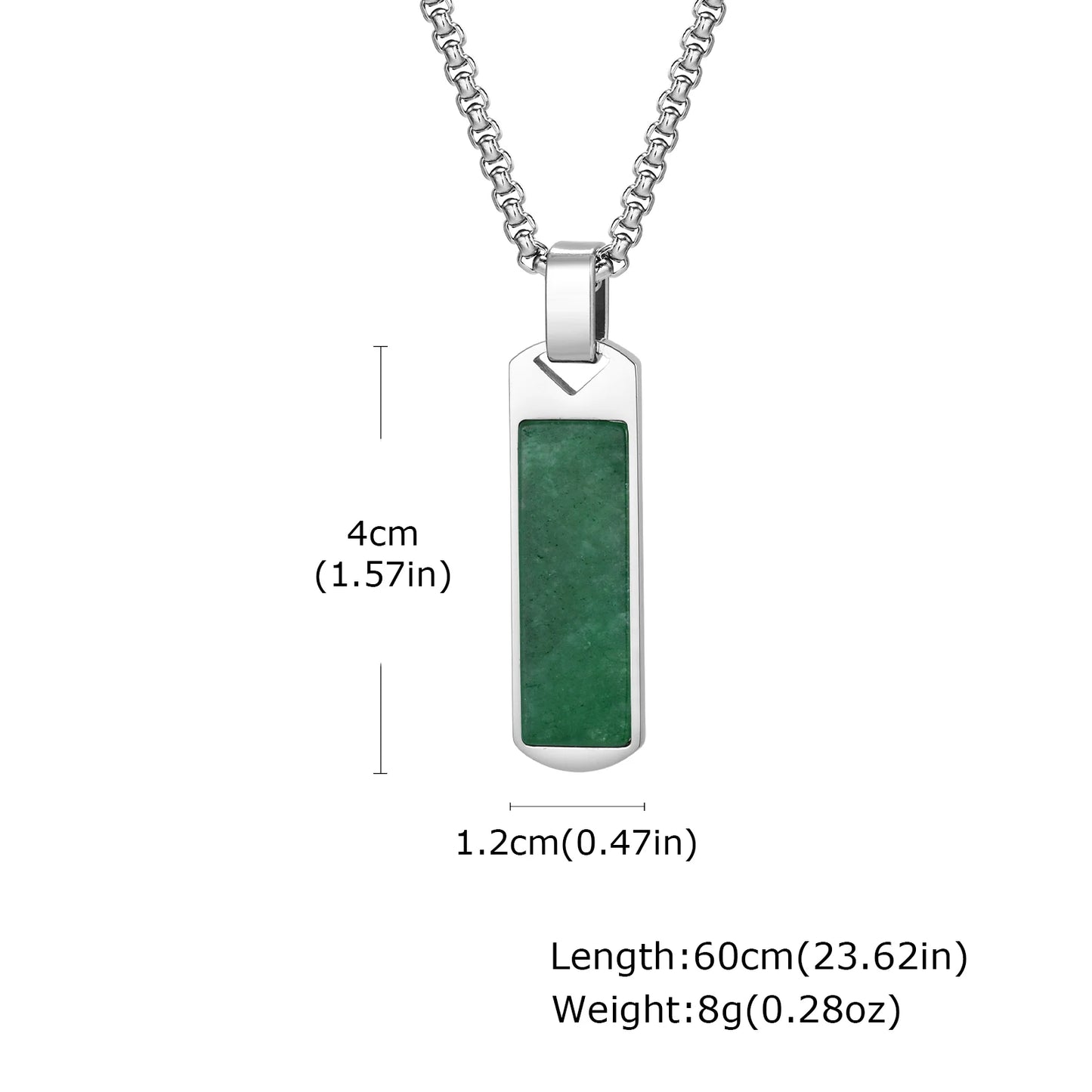 Collier Barre Pierre Naturelle — Style Minimaliste