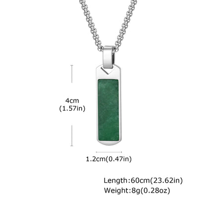 Collier Barre Pierre Naturelle — Style Minimaliste