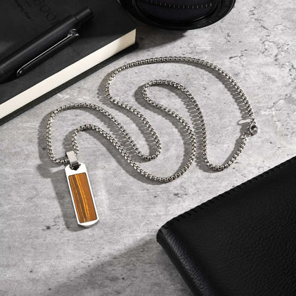 Collier Barre Pierre Naturelle — Style Minimaliste