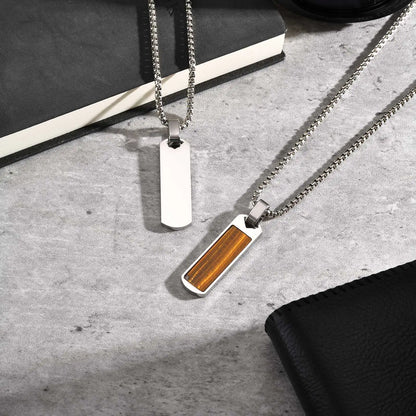 Collier Barre Pierre Naturelle — Style Minimaliste