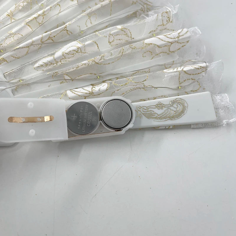 collection d’éventails LED en dentelle scintillante