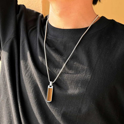 Collier Barre Pierre Naturelle — Style Minimaliste