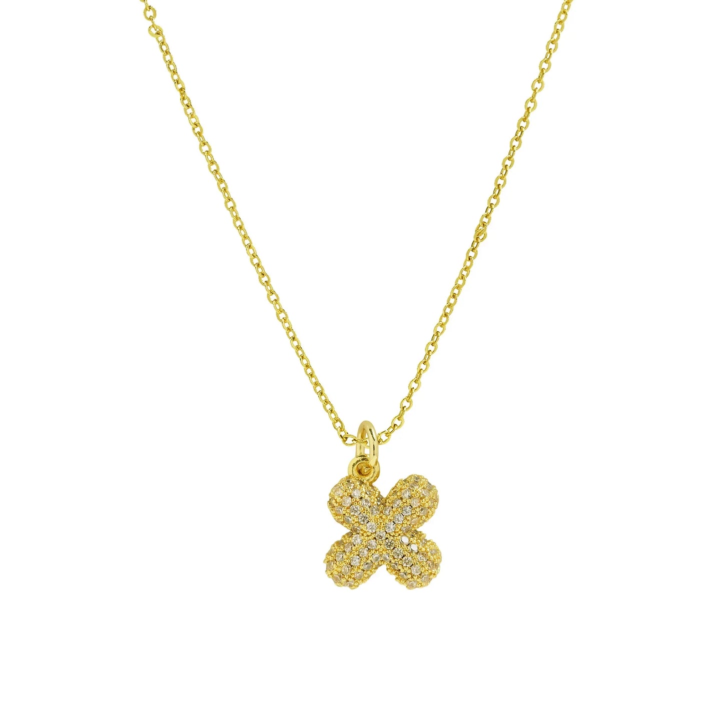 Collier Mini Lettre Luxe – Plaqué Or