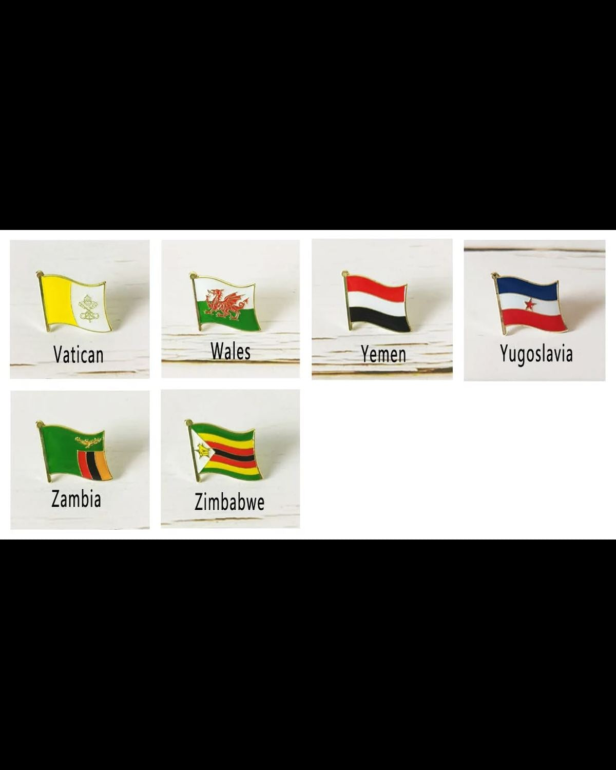 3 Pin's Drapeaux — Amériques