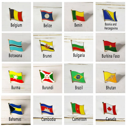 3 Pin's Drapeaux — Amériques