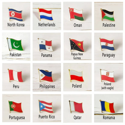 3 Pin's Drapeaux — Amériques