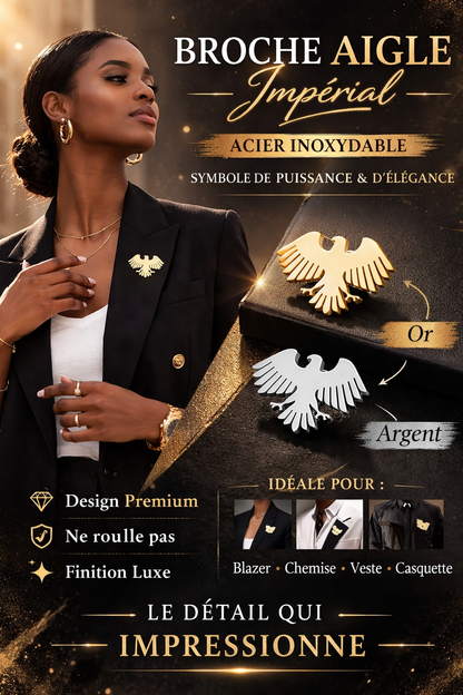 Pin's Aigle Impérial – Acier Inoxydable
